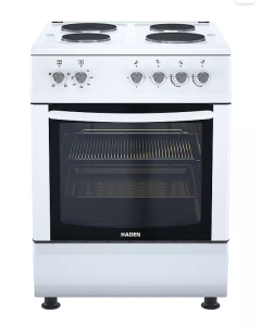 Haden HE61SW 60cm Sealed Plate Single Oven Cooker in White A Rated