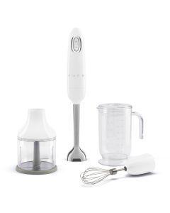 Smeg HBF03WHUK 50's Style 3-in-1 Hand Blender + Accessories in White