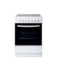 Haden HEC60W 60cm Ceramic Hob Single Oven Cooker in White A Rated