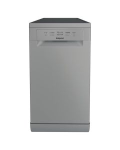Hotpoint HP2FE10CS90SUK Freestanding Slimline Dishwasher in Silver