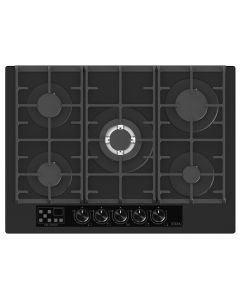CDA HVG731MB 70cm Five Zone Gas On Glass Hob, Black
