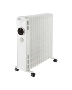 igenix IG2625 Oil Filled Radiator, 2.5kW/2500W, Overheat Protection, White