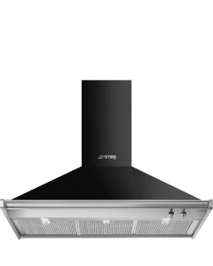 Smeg KD100HNE 100cm Classic Chimney Cooker Hood, Black