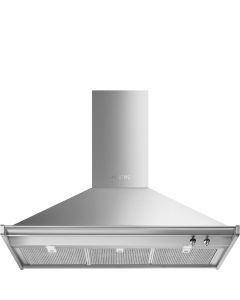Smeg KD100HXE 100cm Classic Chimney Cooker Hood, Stainless Steel