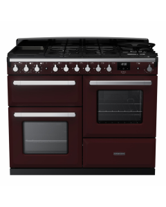 Rangemaster ESDLO110DFPBOR/CM1 110cm Dual Fuel Range Cooker OC Bordeaux /Chrome A-Rated
