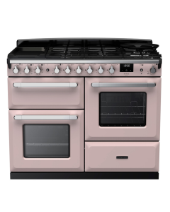 Rangemaster ESDLO110DFPPPK/CM1 110cm Dual Fuel Range Cooker OC Pale Pink /Chrome A-Rated