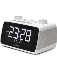 Roberts-Radio ORTU4SW FM/DAB/DAB+ Digital Clock Radio with Bluetooth - White