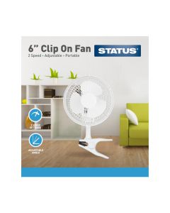 Status International Ltd S6CLIPFAN1PKB 6" Clip-On Fan