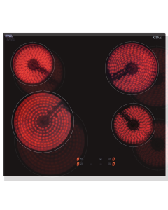 CDA HC6621FR Four Zone Ceramic Hob in Black
