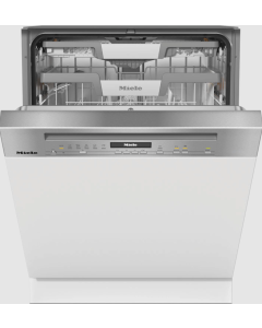 Miele G7210 SCI CLST Semi Integrated Dishwasher, 14 Place Settings, Clean Steel A Rated