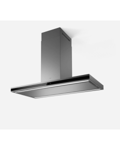 Elica ELEM-IS-BLSS120 120cm Wide Island Hood - Black/Stainless Steel - A+ Rated