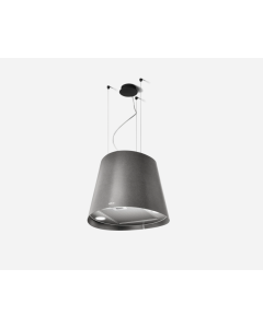 Elica JUNO-URB-ZC 50cm Wide Suspended Island Hood, Galvanised Effect A Rated