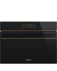 Smeg SO4606WAPNR Dolce Stil Novo 45 Compact Omnichef Oven with Steam + Microwave, Black - Copper Trim