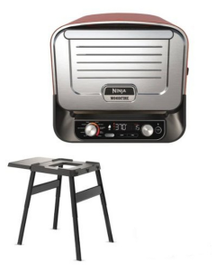 Ninja OO101UKKIT Woodfire Electric Outdoor Oven with BBQ Stand - Terracotta/Steel