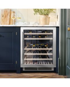 Caple WI6135 Undercounter Built In Dual Zone Wine Cooler Black Steel