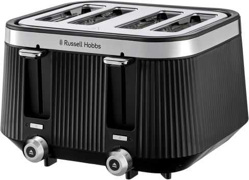 Russell Hobbs 26770 Bronte Matte Black 4 Slice Toaster