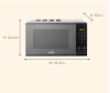 Haden 214669 20L Touch Control Microwave in Black