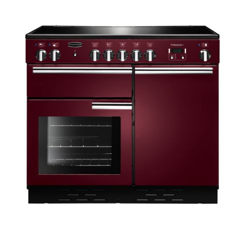 Rangemaster PROP100ECCY/C 100cm Induction Range Cooker Professional Plus Cranberry - Chrome, A Rated