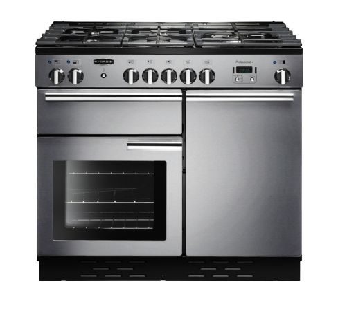 Rangemaster PROP100DFFSS/C 100cm Dual Fuel Range Cooker Professional Plus Stainless Steel / Chrome, A Rated