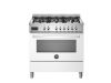 Bertazzoni PRO96L1EBIT Professional 90cm Range Cooker Single Oven Dual Fuel Gloss White