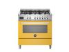 Bertazzoni PRO96L1EGIT Professional 90cm Range Cooker Single Oven Dual Fuel Gloss Yellow