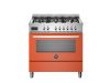 Bertazzoni PRO96L1EART Professional 90cm Range Cooker Single Oven Dual Fuel Gloss Orange