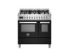 Bertazzoni PRO96L2ENET2 Professional 90cm Range Cooker Twin Oven Dual Fuel Gloss Black