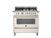 Bertazzoni HER96L1EAVT2 Heritage 90cm Range Cooker Single Oven Dual Fuel Ivory