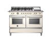 Bertazzoni HER126G2EAVT2 Heritage 120cm Range Cooker Twin Oven with Griddle Dual Fuel Ivory