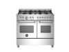 Bertazzoni MAS106L2EXC Master 100cm Range Cooker Twin Oven Dual Fuel Stainless Steel