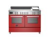 Bertazzoni PRO125I2EROT2 Professional 120cm Range Cooker Twin Oven Induction Gloss Red