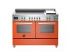 Bertazzoni PRO125I2EART2 Professional 120cm Range Cooker Twin Oven Induction Gloss Orange