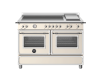 Bertazzoni HER125I2EAVT2 Heritage 120cm Range Cooker Twin Oven with Griddle Induction Ivory