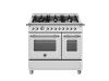 Bertazzoni HER96L2EXT2 Heritage 90cm Range Cooker Twin Oven Dual Fuel Stainless Steel