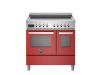 Bertazzoni PRO95I2EROT2 Professional 90cm Range Cooker Twin Oven Induction Gloss Red