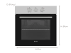 Haden HSB65LMIX Built-In Single Oven - Inox A Rated