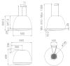 Elica DIVA-CLASSIC 50cm Wide Suspended Island Hood, Matte White A Rated