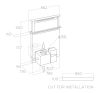 Elica GETUP-IRON 85cm Wide Down Draft Extractor - Cast Iron Effect - A Rated