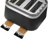 Russell Hobbs 26770 Bronte Matte Black 4 Slice Toaster