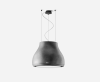 Elica SHINING-IRON 50cm Wide Suspended Island Hood, Dark Grey A Rated