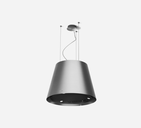 Elica EASY-UX-SS 50cm Wide Suspended Island Hood, Stainless Steel, A Rated