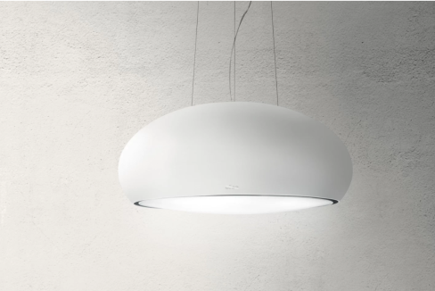 Elica PEARL-WH-MATT 80cm Wide Suspended Island Hood - Matte White - A Rated