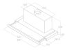Elica ELITE35-60 60cm Wide Built In Telescopic Hood - Grey A Rated