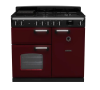 Rangemaster CL100DFPBOR/CM1 Classic 100 DF Dual Fuel Range Cooker Bordeaux Chrome