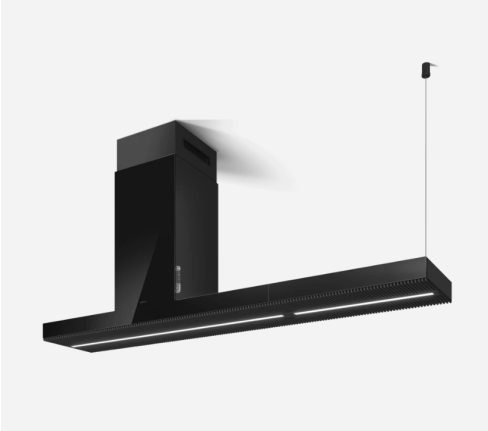 Elica HAIKU-ISL-180-BLK 180cm Wide Island Hood -Black - A Rated