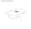 Elica NT-HP-EVO-RAW 83cm Wide Venting 4 Zone Hob - White - A ++ Rated with 2 Bridge Zones