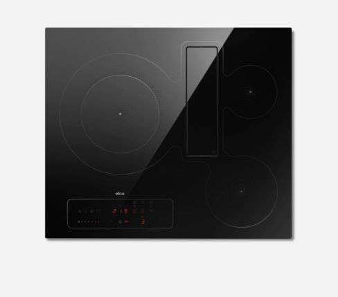 Elica NT-FIT-A3Z-60 60cm Wide Venting  3 Zone Hob - Black - A Rated