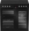 Beko KDVC90K 90cm Double Oven Range Cooker with 5 Zone Ceramic Hob - Black A Rated