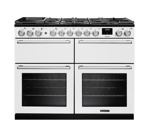 Rangemaster NEXB110DFPWHT/CM1 NEXUS BC  110cm  Range Cooker Dual Fuel in  White A Rated