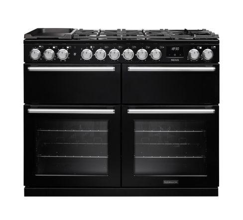 Rangemaster NEXB110DFPCBL/CM1 NEXUS BC  110cm  Range Cooker Dual Fuel in  Charcoal Black A Rated